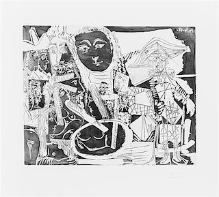 Pablo Picasso, (Spanish, 1881-1973), Arlequin et personnages divers, (from Series 347), 1968