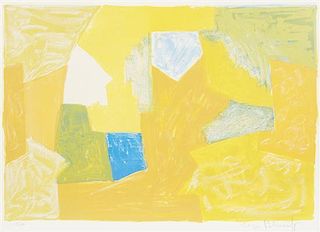 * Serge Poliakoff, (Russian, 1906-1969), Composition en jaune, orange et verte, 1957