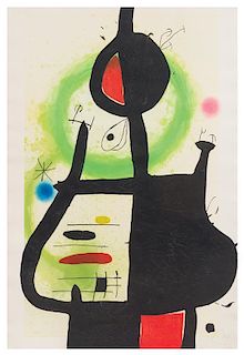* Joan Miro, (Spanish, 1890-1973), La sorciere, 1969