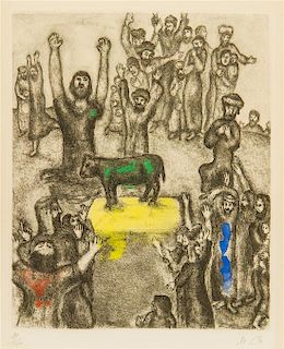 Marc Chagall, (French/Russian, 1887-1985), The Golden Calf (from The Bible)