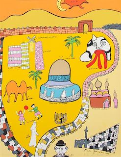 * Niki de Saint Phalle, (French, 1930-2002), Jerusalem, 1977