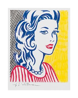 Roy Lichtenstein, (American, 1923-1997), Untitled (Girl)