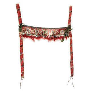 Sioux Quilled Hide Horse Headstall, From the James B. Scoville Collection