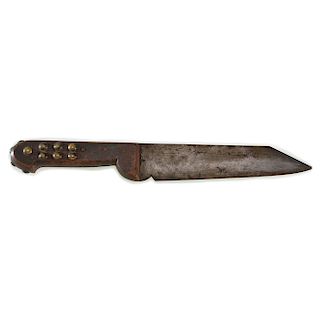 Peter A Strasbourg Knife with Tacked and Painted Handle, From the James B. Scoville Collection