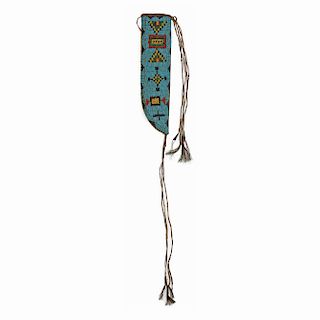 Sioux Beaded Buffalo Hide Knife Case, From the James B. Scoville Collection