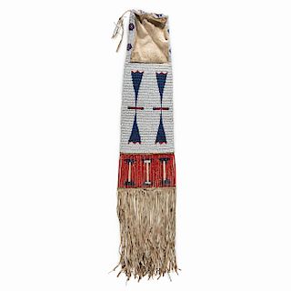 Sioux Beaded and Quilled Tobacco Bag, From the James B. Scoville Collection