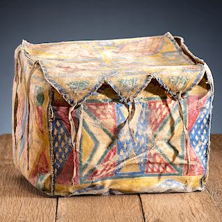 Sioux Painted Parfleche Trunk, From the James B. Scoville Collection