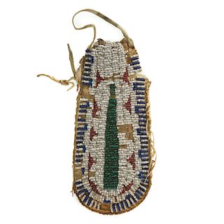 Sioux Beaded Hide Pouch, From the James B. Scoville Collection
