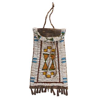 Southern Plains Beaded Hide Strike-a-Light Bag, From the James B. Scoville Collection