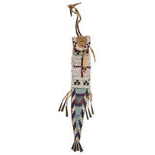 Cheyenne Beaded Hide Tab Pouch, From the James B. Scoville Collection