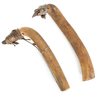 Plains Elk Antler Hide Scrapers, From the James B. Scoville Collection
