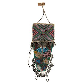 Cree Beaded Hide Knife Sheath, From the James B. Scoville Collection