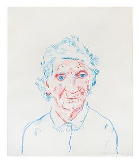 David Hockney, (British, b. 1937), Portrait of Mother III, 1985