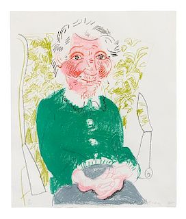 David Hockney, (British, b. 1937), Portrait of Mother I, 1985