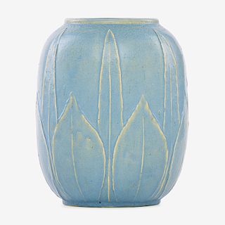 GRUEBY Rare pale blue vase
