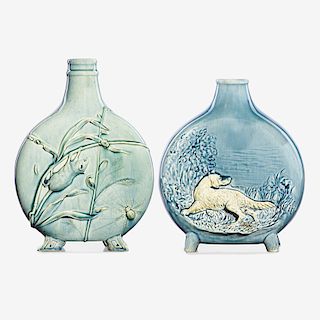 CHELSEA KERAMIC ART WORKS Two flask-shaped vases