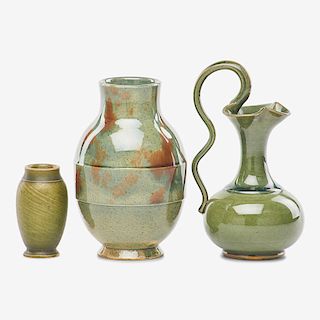 ROBLIN Two small vases, pitcher