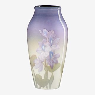 J. D. WAREHAM; ROOKWOOD Iris Glaze vase
