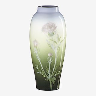 A.M. VALENTIEN; ROOKWOOD Iris Glaze vase