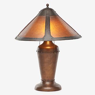 JOHN WILLOCX Style of Dirk Van Erp table lamp