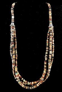 Egyptian Faience Beaded Necklace - Three Strands