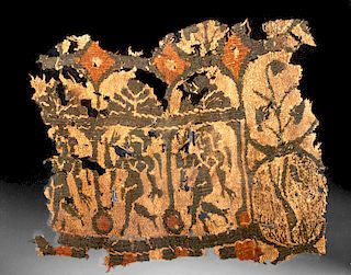 Coptic Textile Fragment w/ Dancing Figures