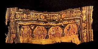 Egyptian Coptic Polychrome Textile Fragment