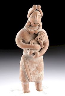 Pre-Columbian Autlan Terracotta Mother & Child