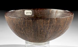 18th C. Tonga Island Coconut Cup - Kava Bowl, ex-Museum
