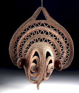 20th C. Papua New Guinea Abelam Woven Fiber Yam Mask