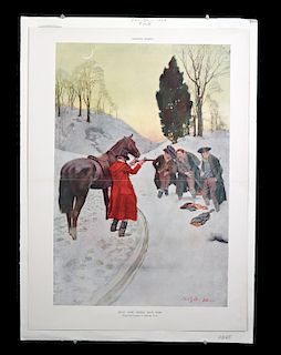 H. Pyle Chromolithograph "Small Game … " Harper's 1898