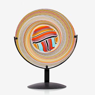 AFRO CELOTTO Glass disc on stand