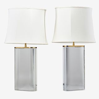 KARL SPRINGER Pair of Oval table lamps