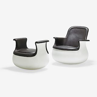 MARC HELD Culbuto Lounge chair and ottoman