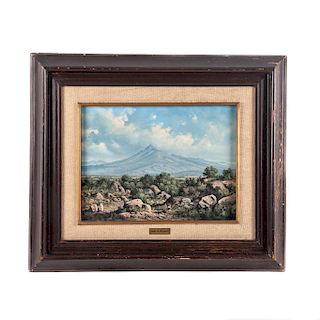 José G. Oropeza (México, siglo XX) Paisaje montañoso. Óleo sobre tela. Enmarcado.