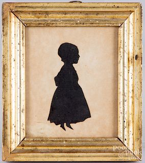 Hollowcut silhouette of a young girl