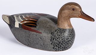 Heck Whittington, carved and painted duck decoy