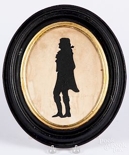 Hollowcut silhouette of Thomas Jefferson