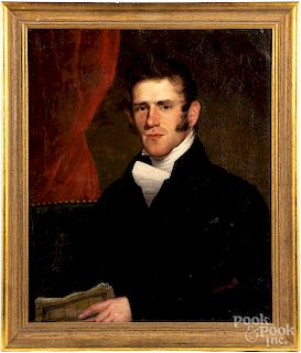 Philadelphia oil on canvas portrait of a gentleman