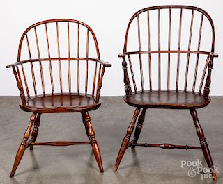 Two sackback Windsor chairs