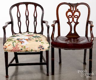 George III mahogany dining chair, etc.