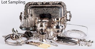 Collection of silver plate.