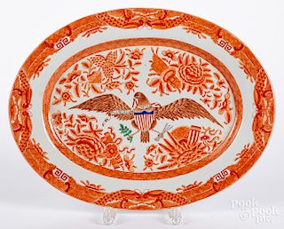 Chinese export porcelain orange Fitzhugh platter