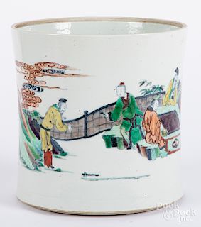 Large Chinese porcelain brush holder