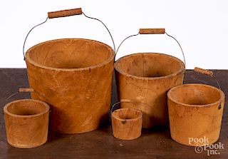 Winchendon, Massachusetts, nest of five buckets
