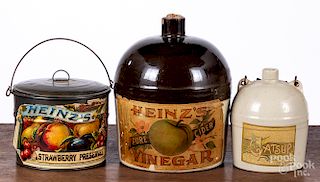 Two H. J. Heinz stoneware jugs, etc.