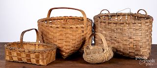Four splint gather baskets