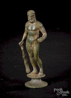 Greek style bronze figure of Herekles