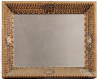Two tramp art mirrors