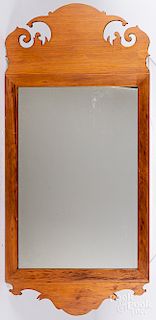 Chippendale style pine mirror